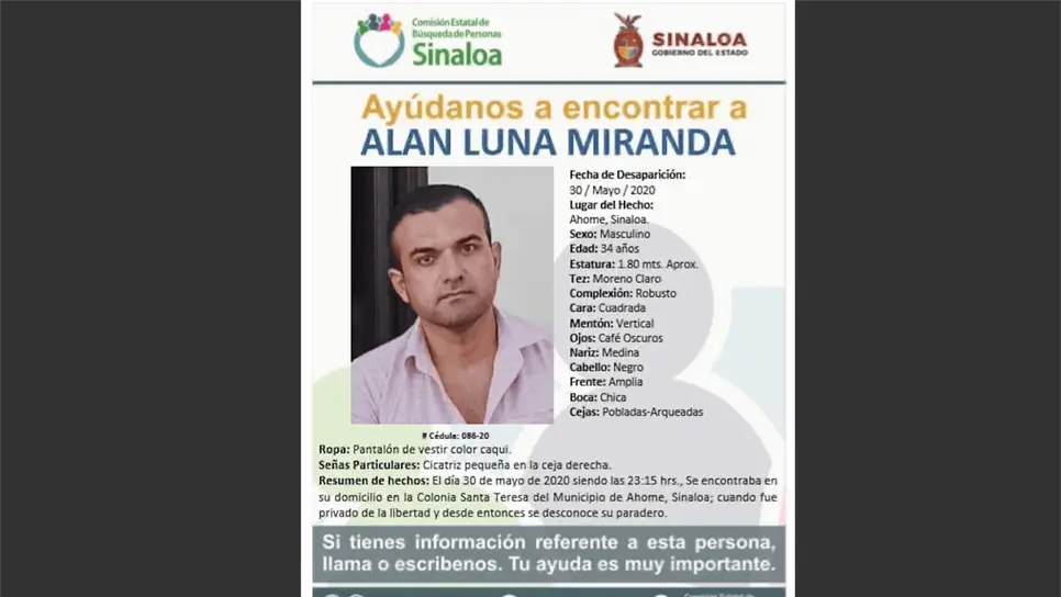 Buscan a Alan Luna, desapareció en Los Mochis
