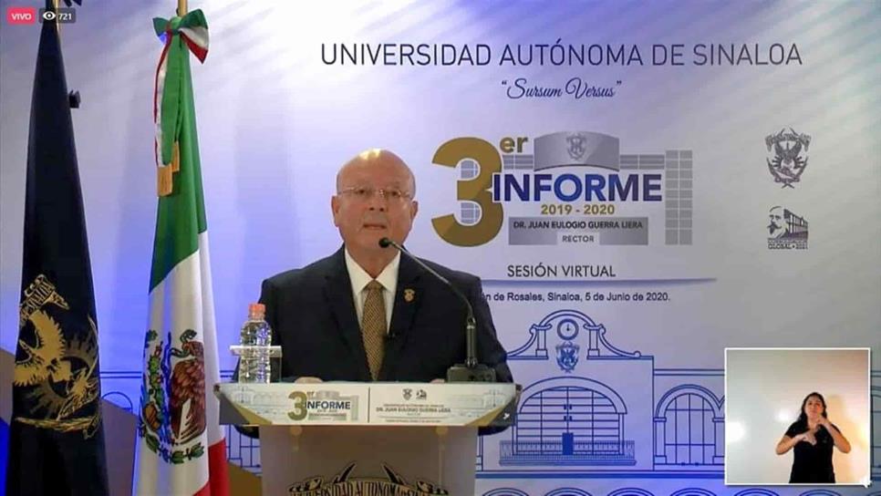 Presenta Rector de la UAS su tercer informe de labores