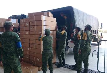 Traslada Sedena insumos médicos vía terrestre a Sinaloa