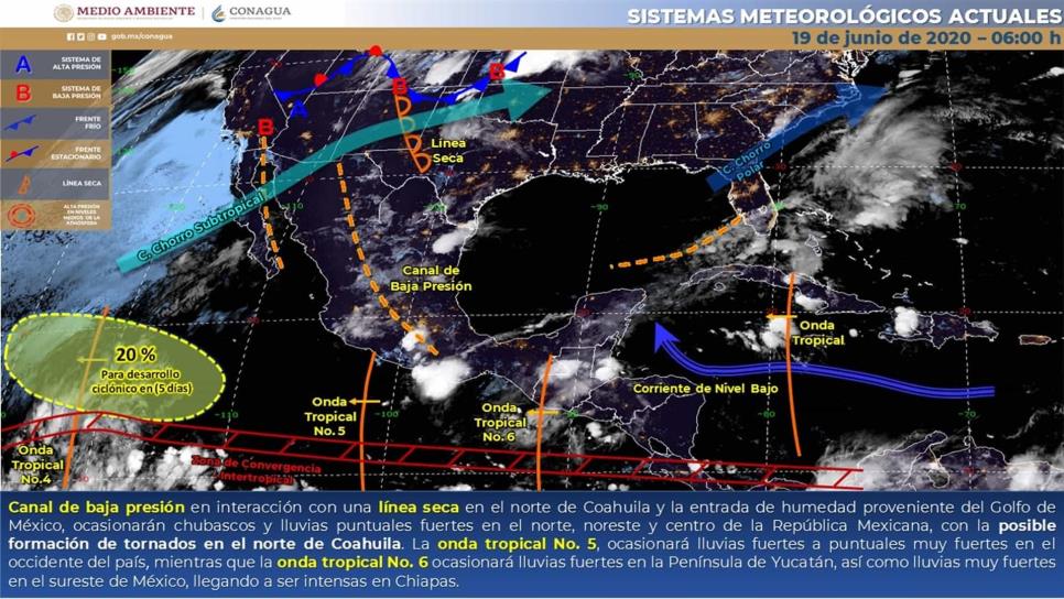 Se espera viernes caluroso, con lluvias aisladas, en Sinaloa