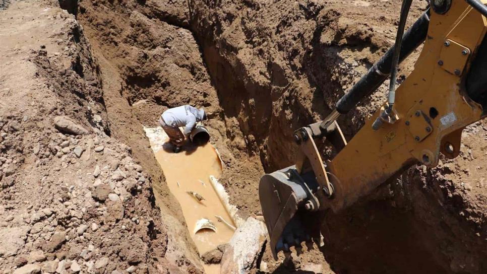 Se rompe tubería de agua potable y deja sin agua a fraccionamientos de Mazatlán