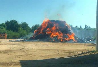 Incendio reduce a cenizas más de dos mil pacas en Higuera de Zaragoza
