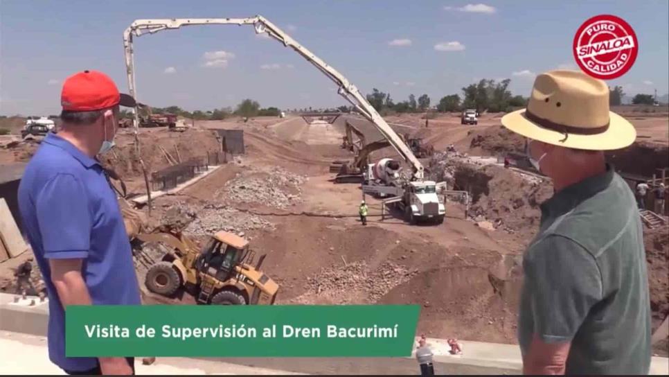 Supervisa Quirino obras del dren Bacurimí