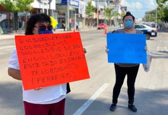 Tras retirarles el permiso, tiangueros de Culiacán se manifiestan