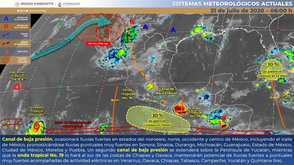 Prevén lluvias fuertes para este martes en Sinaloa