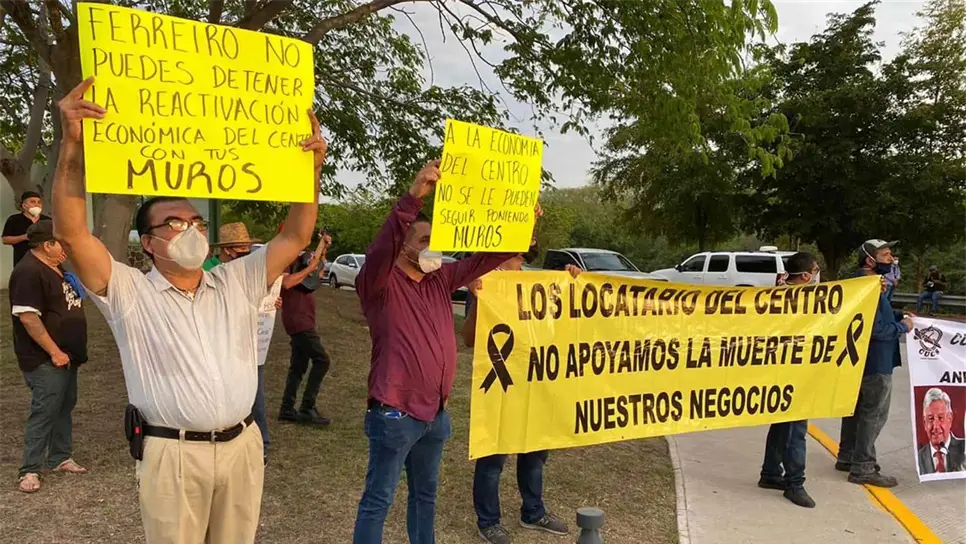 Comerciantes del Centro de Culiacán acusan a Estrada Ferreiro con AMLO