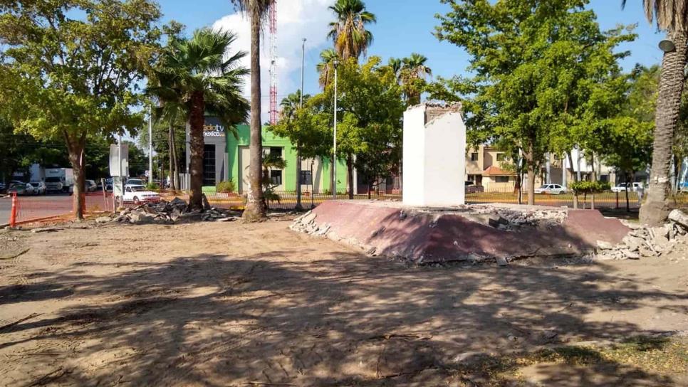 Inician la remodelación de la Plaza de la Mujer en Los Mochis