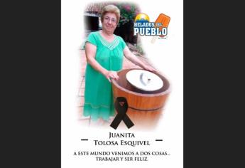 Fallece Juanita Tolosa, fundadora de Helados del Pueblo