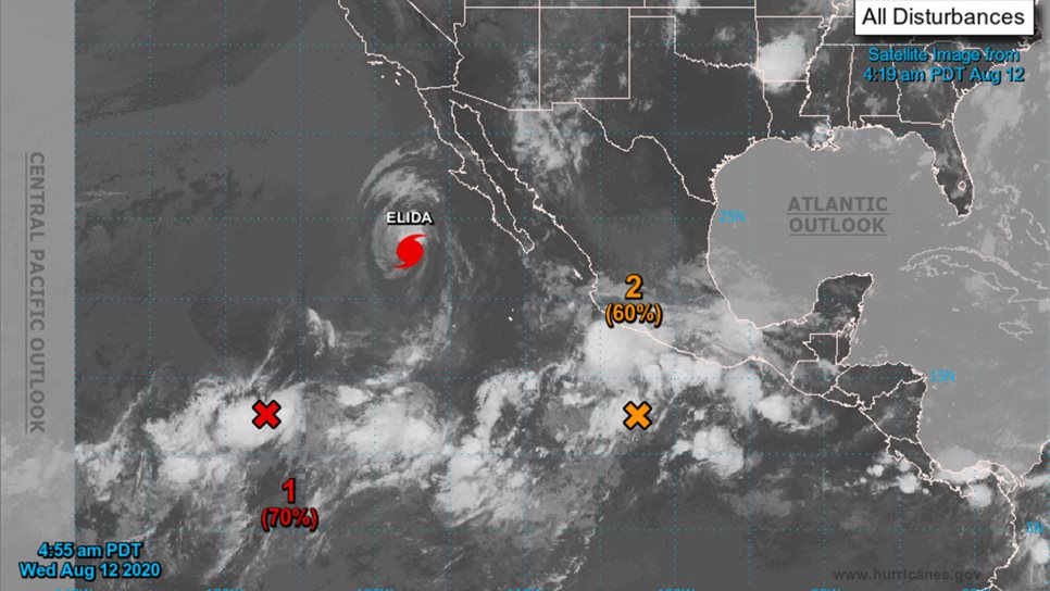 El huracán Elida se debilita a categoría 1 lejos de las costas mexicanas