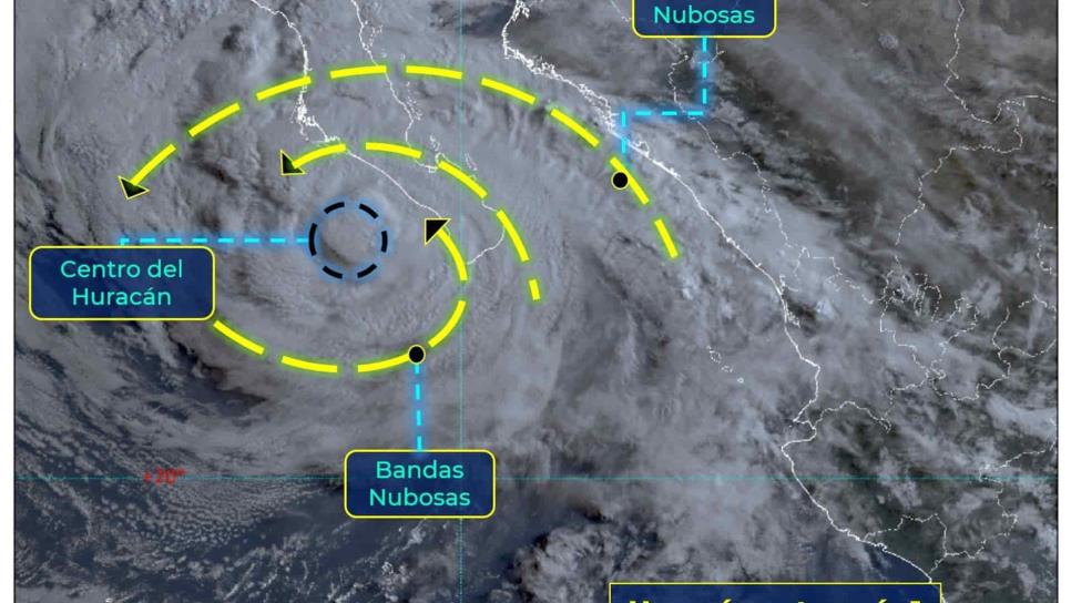 El ojo del huracán Genevieve, muy cercano a Cabo San Lucas, BCS