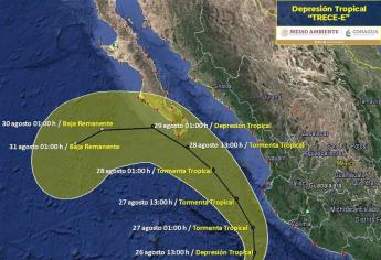 Se forma Depresión Tropical 13-E