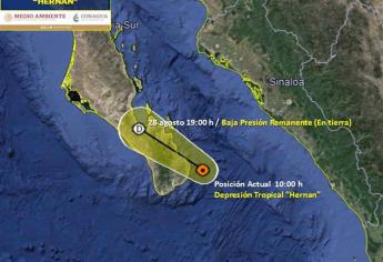 Hernán se degrada a depresión en el Pacífico e impactará a BCS