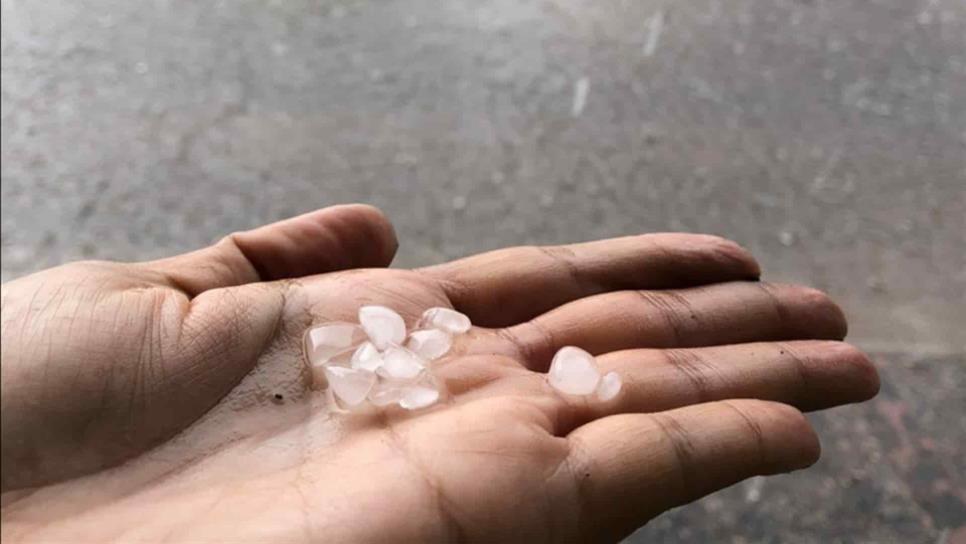 Se vino el agua y hasta con granizo; en Culiacán