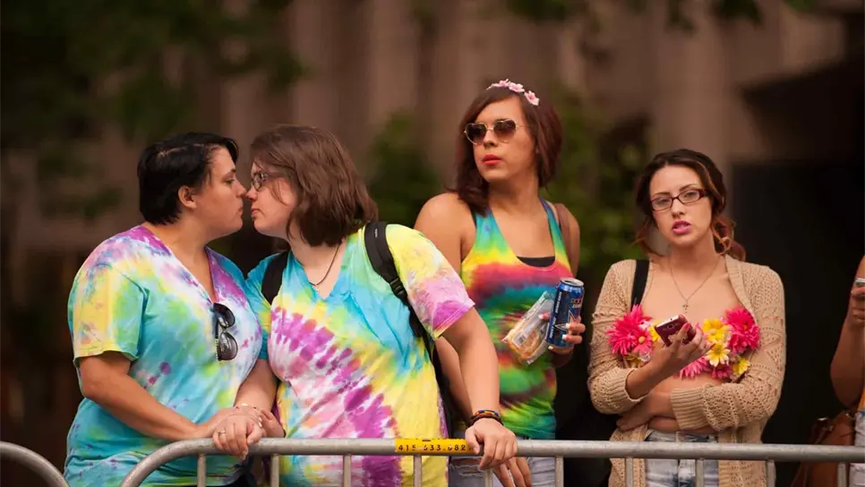 Activistas y miembros de la comunidad LGBT participan en el desfile del orgullo en San Francisco, California (EE.UU.). EFE/Peter Maiden/Archivo