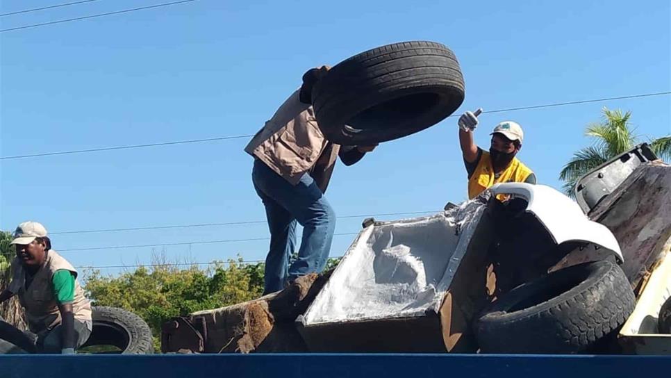 Sector Salud recolecta 25 t de cacharros; sillones y llantas, lo que más tiran