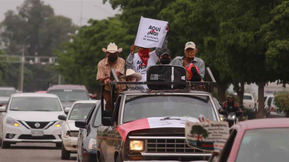 Protestan indígenas de Sinaloa y Sonora contra planta de fertilizantes