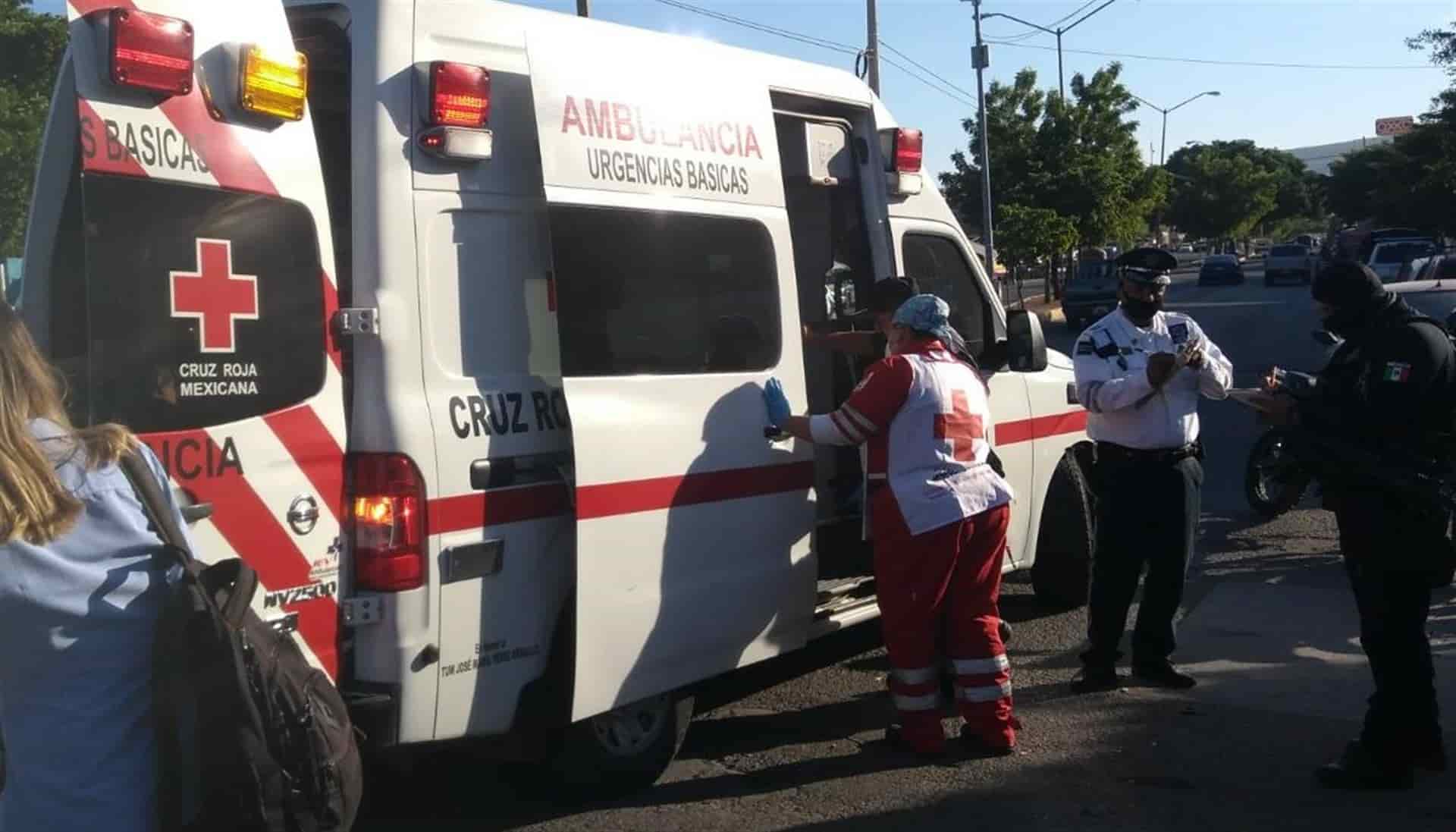 Motociclista resulta lesionado en accidente al sur de Culiacán