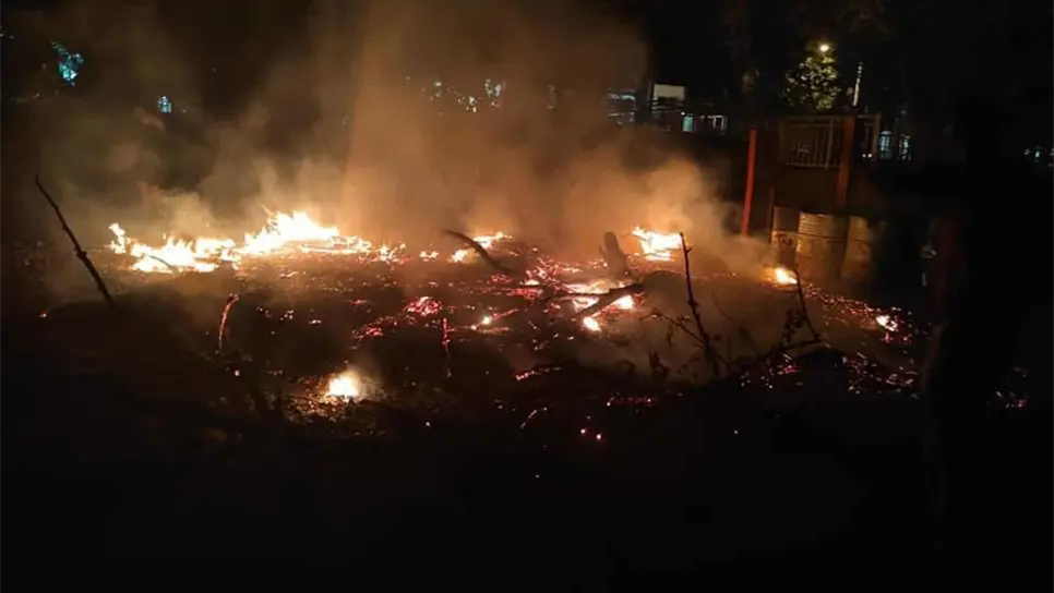 Se registra incendio en Parque Las Riberas de Culiacán