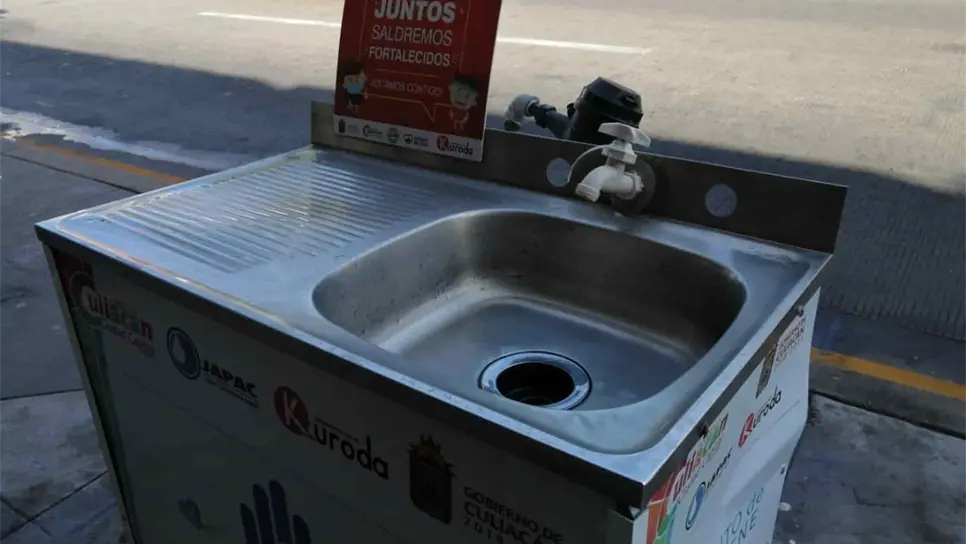 Lavamanos públicos en Culiacán no tienen jabón