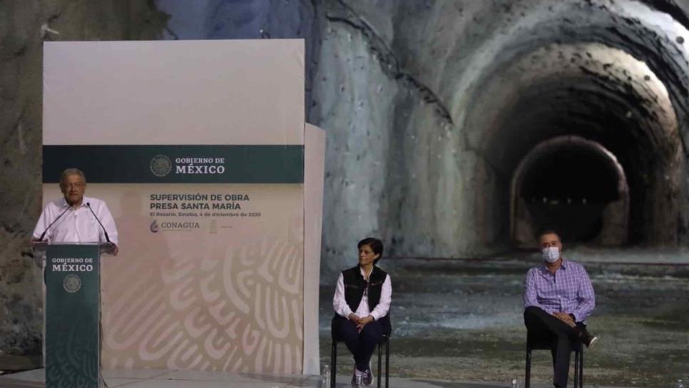 Anuncia AMLO pavimentación del camino a la Presa Santa María Anuncia AMLO pavimentación del camino a la Presa Santa María