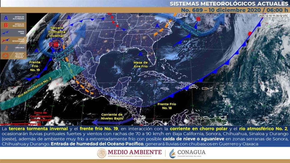 Pronostican lluvias fuertes para Sinaloa y Sonora Pronostican lluvias fuertes para Sinaloa y Sonora