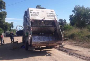 Camión recolector de basura de Mocorito atropella y mata a trabajador