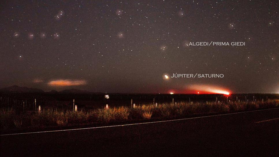 La conjunción de Júpiter y Saturno ilumina el cielo nocturno