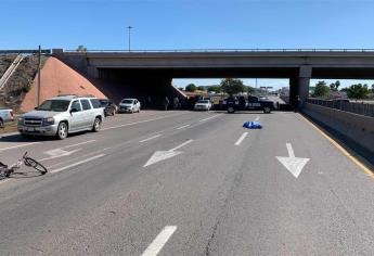 Atropellan y matan a un ciclista abajo del puente del Trébol en Los Mochis