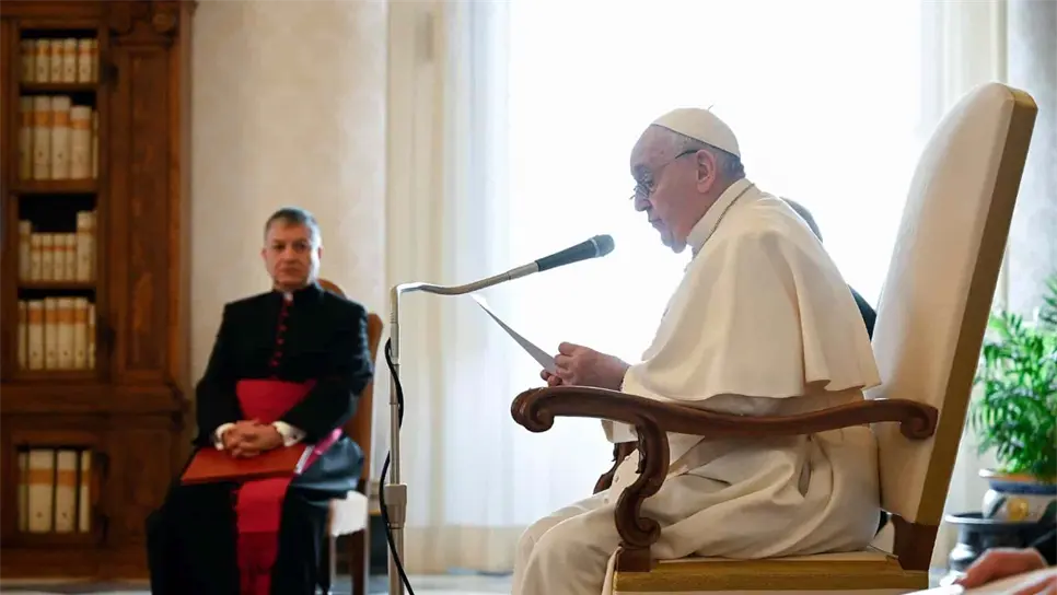 El papa Francisco en la audiencia general de los miércoles, en el Vaticano. EFE/EPA/VATICAN MEDIA HANDOUT