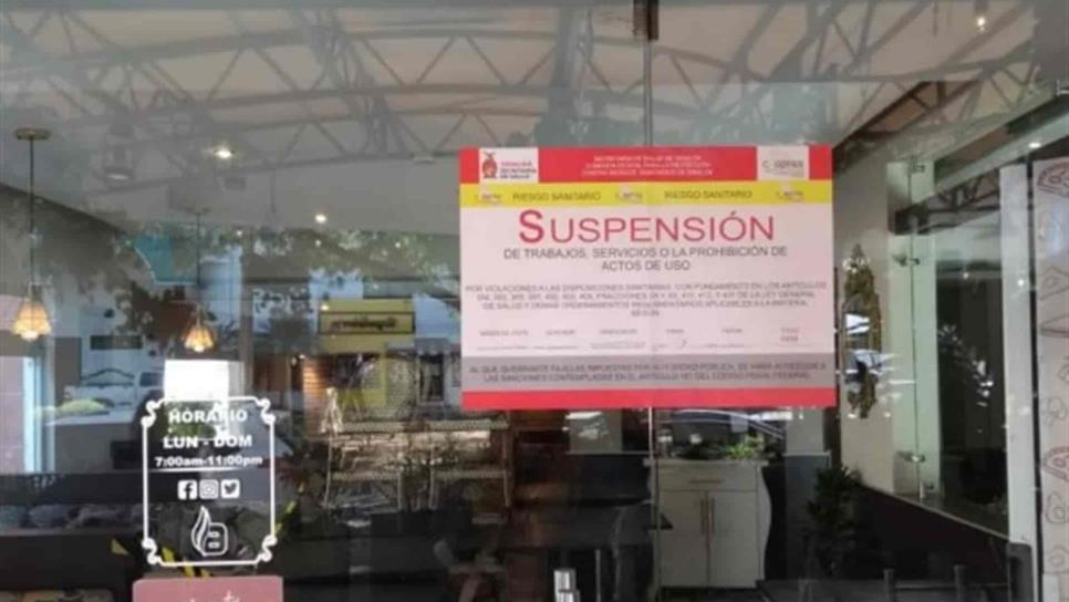 Suspende Coepriss restaurante de Culiacán por no acatar medidas contra Covid-19