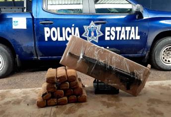 BOMU localiza 15 paquetes de mariguana y un rifle G3 en Choix