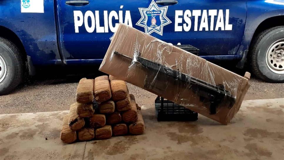 BOMU localiza 15 paquetes de mariguana y un rifle G3 en Choix