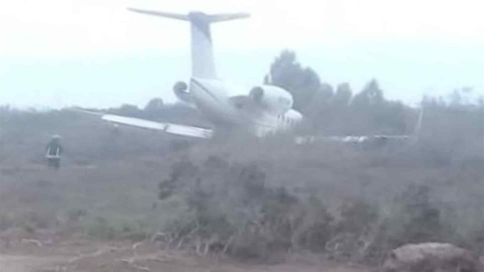 Se accidenta jet privado en el aeropuerto de Los Mochis