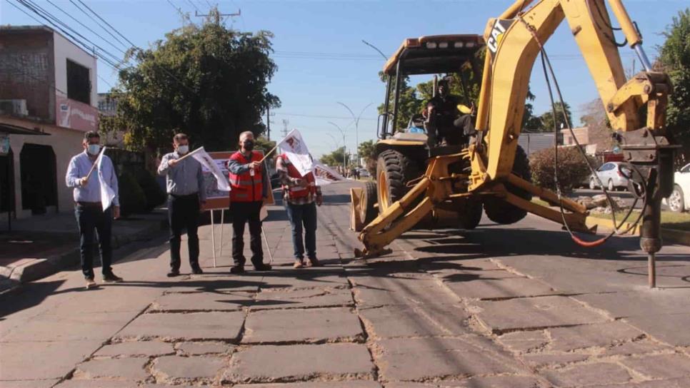 Inicia rehabilitación del bulevar Macario Gaxiola, en Los Mochis