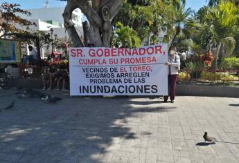 Protestan familias de El Toreo; exigen respuesta ante inundaciones