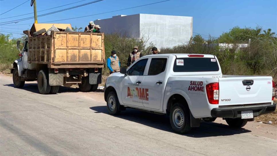 Descacharrizan la Ampliación 12 de Octubre, en Los Mochis