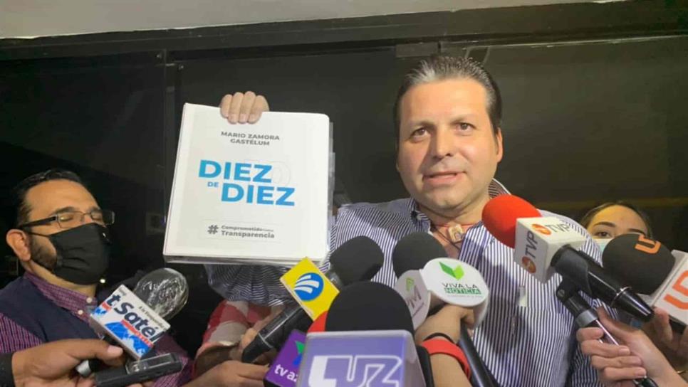 Mario Zamora presenta declaración 10 de 10 y lanza reto a candidatos