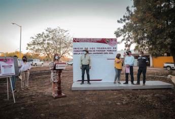 Ayuntamiento de Guasave invierte 1.5 MDP en parque de la colonia Jardines del Sol