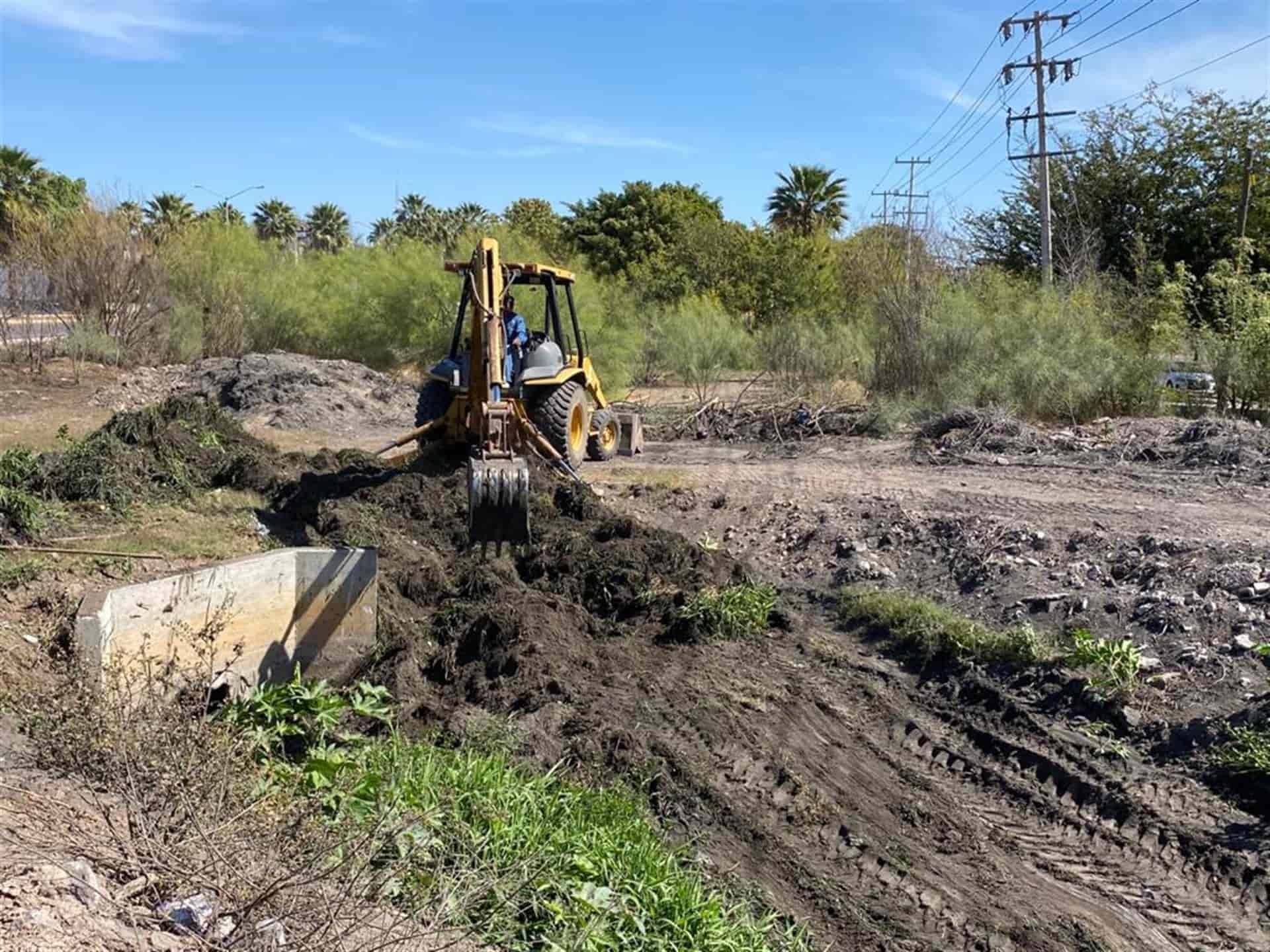 Inicia Ayuntamiento limpieza y desazolve de drenes de Ahome