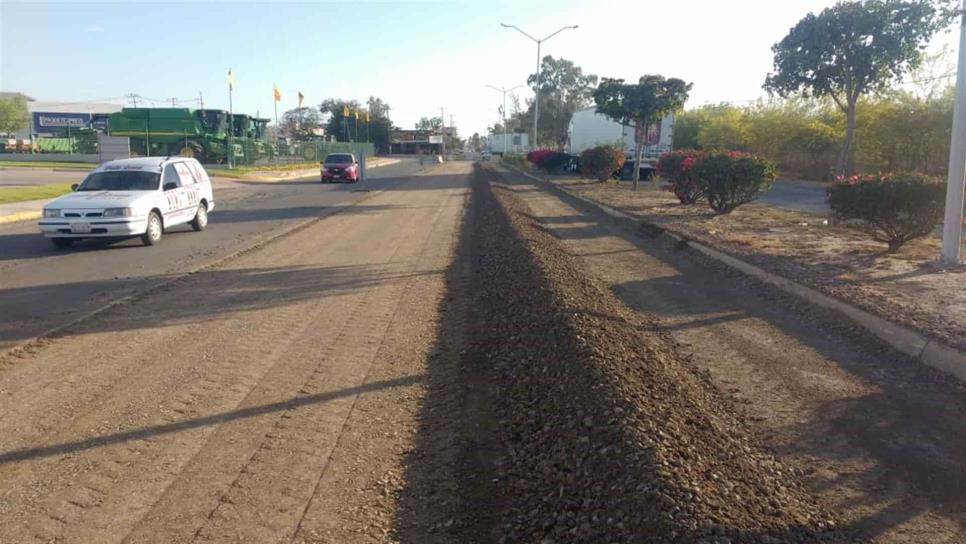 Por rehabilitación cierran de nuevo bulevar Gaxiola en Los Mochis