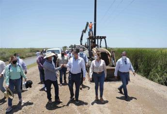 Inicia construcción de carretera al campo pesquero Las Cañadas, Guasave