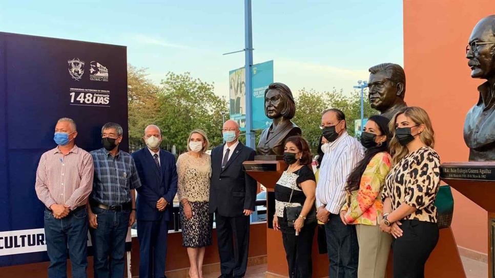 Coloca la UAS busto de Norma Corona Sapién en la Rotonda de los Universitarios Ilustres