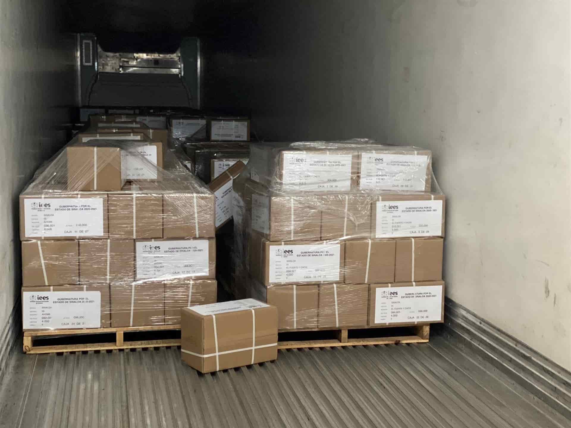 Llegan a Sinaloa 7 millones 500 mil boletas electorales