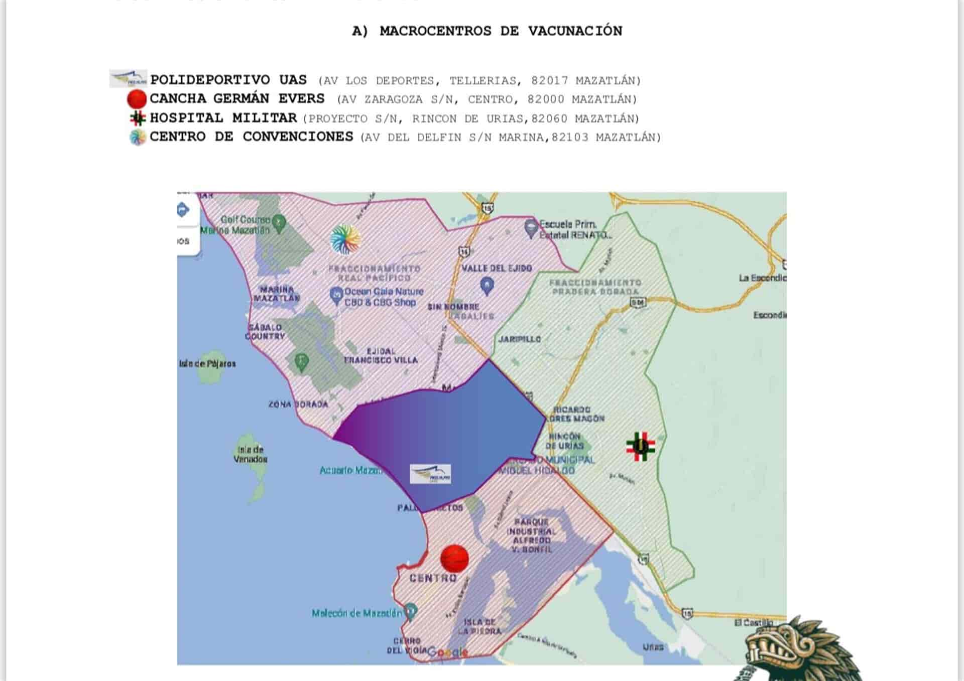 El lunes inicia vacunación para adultos de 50 años y embarazadas en Mazatlán