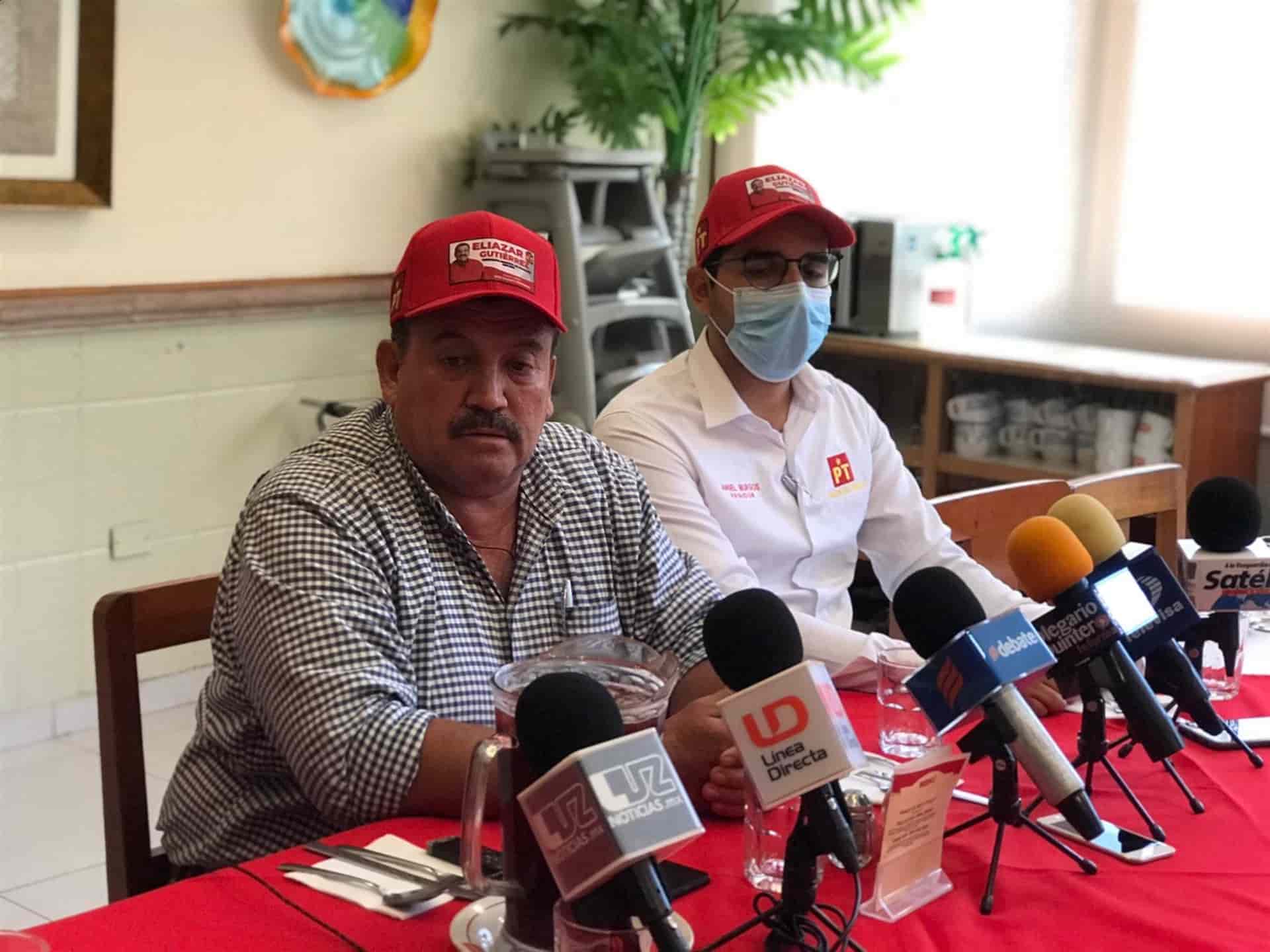 Eliazar Gutiérrez del PT pide voto cruzado en Navolato