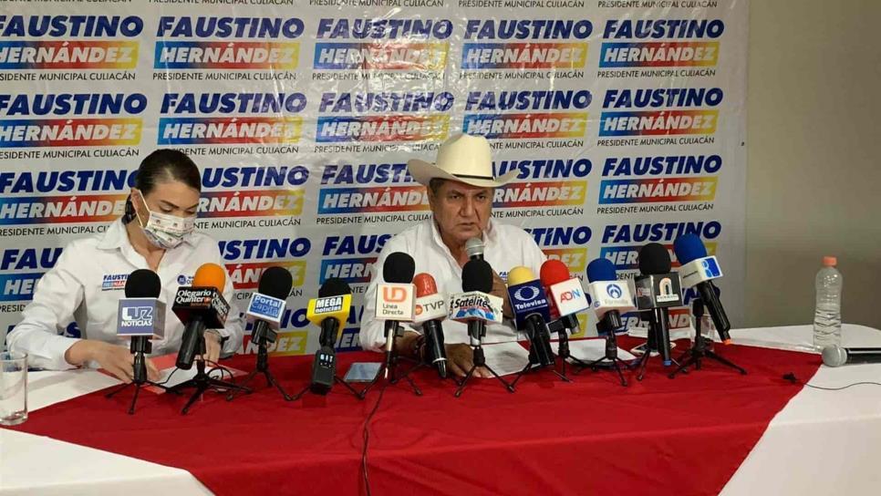 Asegura Faustino que en Culiacán habrá voto de castigo que le dará el triunfo