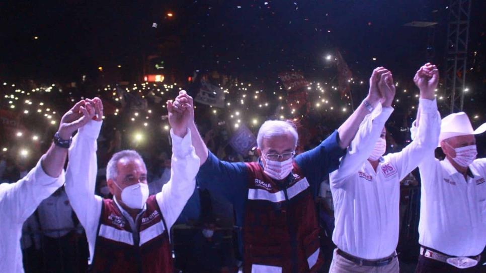 Cierra campaña Rubén Rocha Moya en Salvador Alvarado