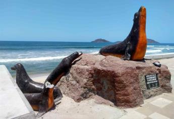 Cortan una cabeza al monumento de Lobos Marinos en Mazatlán