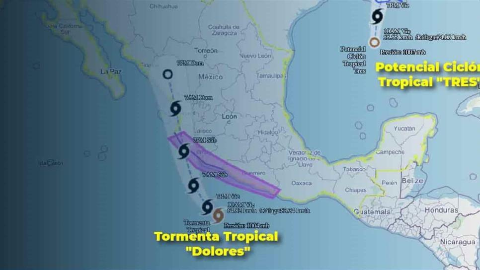 Se forma tormenta tropical Dolores en el Pacífico