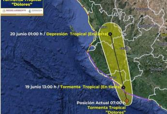 Dolores cambia su trayectoria, podría degradarse antes de llegar a Sinaloa